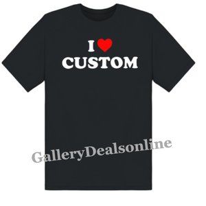 I HEART CUSTOM TEXT NAME GIRLFRIEND MY LOVE VALENTINE GF GIFT TEE
